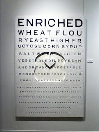 a poster with the words enriched wheat flour on it